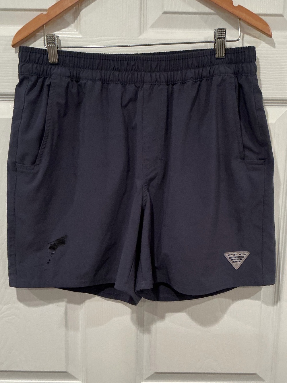 Men's Athletic Navy Elastic-Waist Performance Shorts